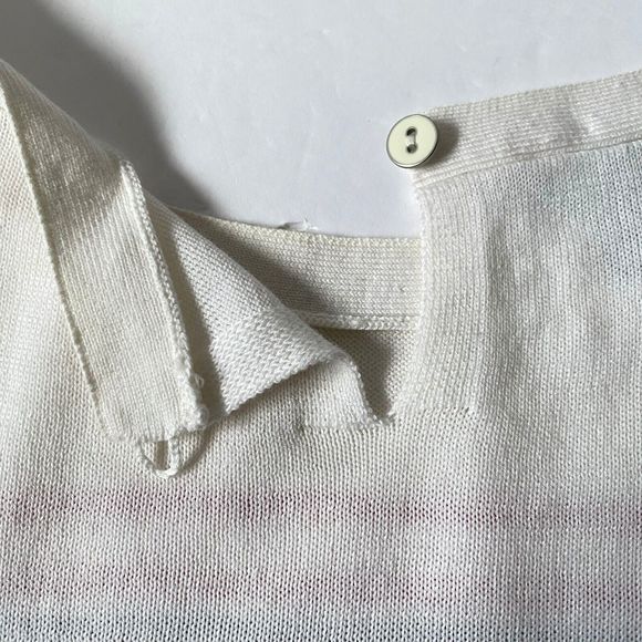 Talbots Sweater Womens Medium Petite Mulitcolor Pointelle Knit 3/4 Sleeves - Picture 8 of 13